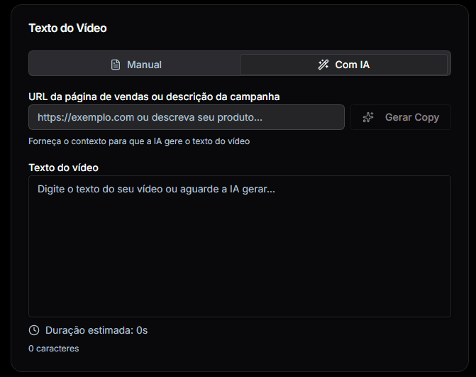 Barra de colar URL no Copy-Reader — demonstração